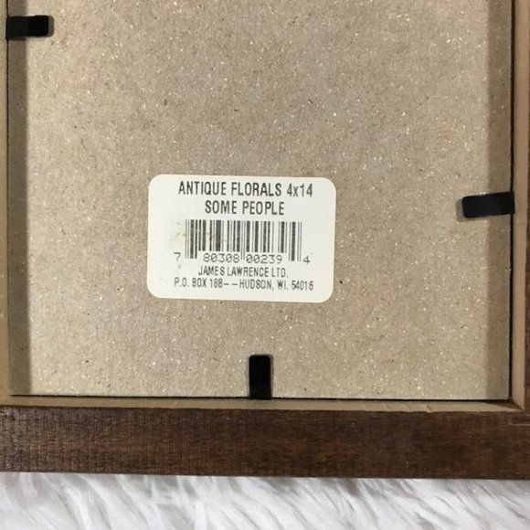 Antique Florals 'Some People' Poem Mahogony Finish Glass Frame Wall Art - Picture 6 of 7